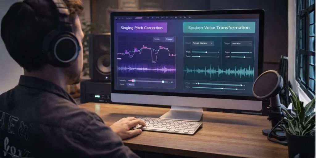 how to raise your vocal note pitch with ai