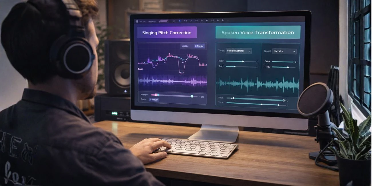 how to raise your vocal note pitch with ai